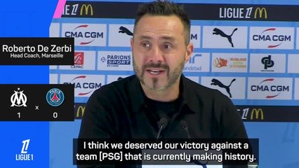 De Zerbi pleased with win over PSG team 'making history'