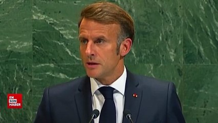 Macron BM'de konuştu: Fransa Filistin'i resmen tanıdı