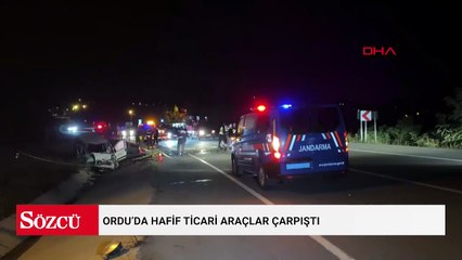 Ordu’da hafif ticari araçlar çarpıştı; 1 ölü, 2 yaralı