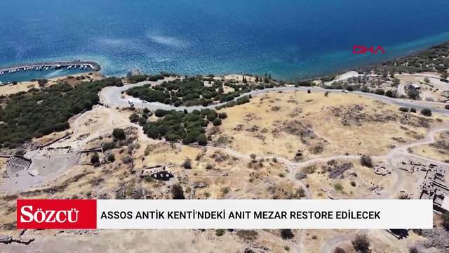 Assos Antik Kenti'ndeki anıt mezar restore edilecek
