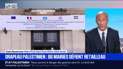Drapeau palestinien sur les mairies: "La manière avec laquelle les choses ont été lancées par (Olivier Faure) n'était pas forcément habile", affirme Karim Bouamrane, maire PS de Saint-Ouen