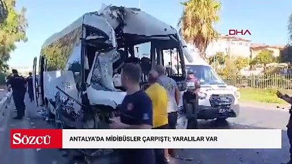 Antalya'da midibüsler çarpıştı; yaralılar var