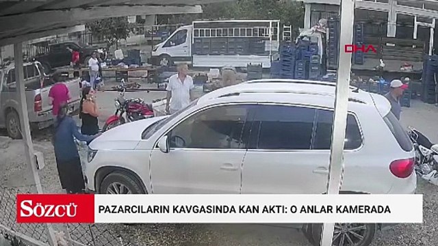 Pazarcıların kavgasında kan aktı: O anlar kamerada