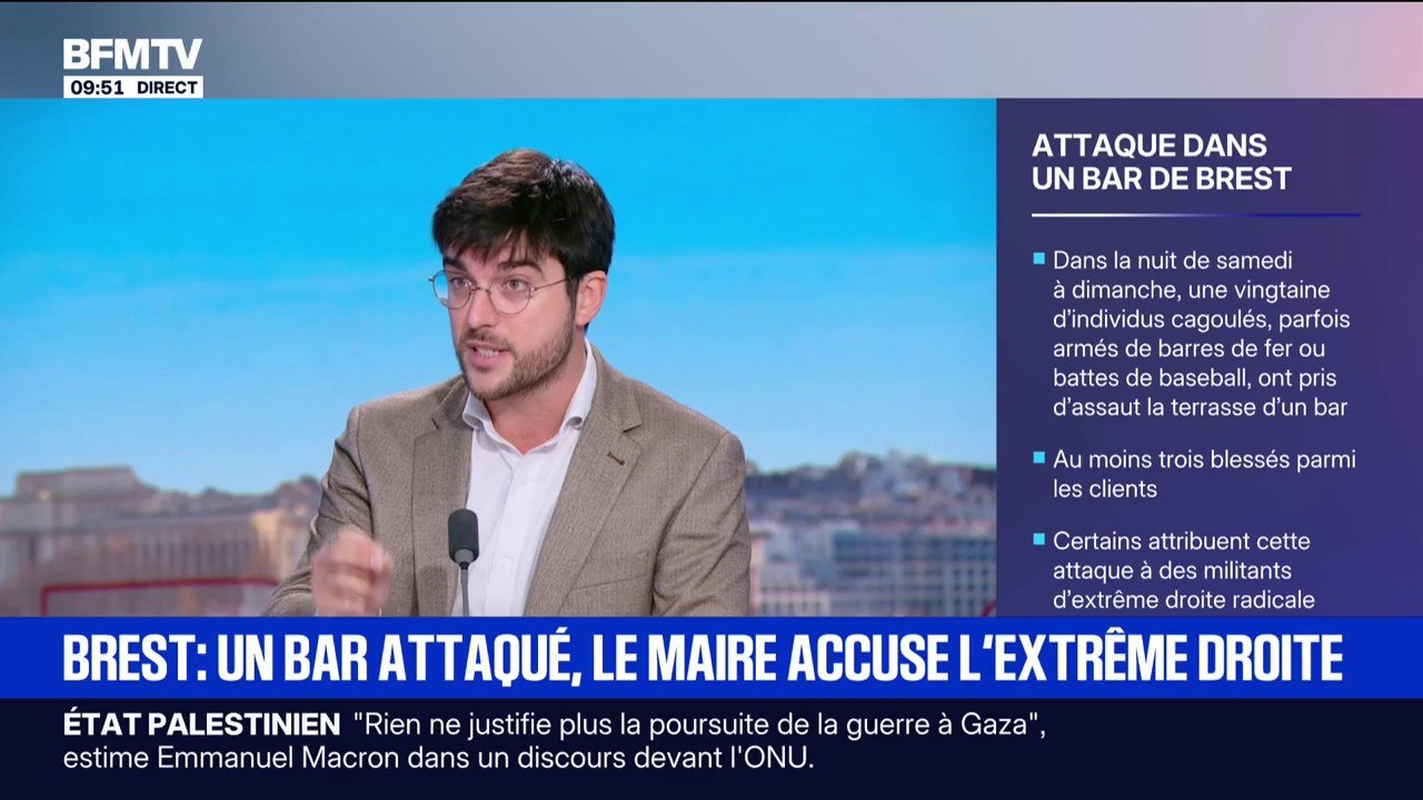 Bar attaqué à Brest: "La violence de l'extrême droite n'est pas combattue à la hauteur où elle se déploie partout", dénonce Pierre-Yves Cadalen (LFI)