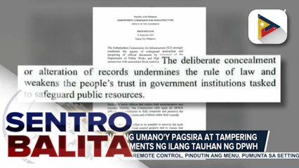 ICI, kinondena ang umano'y pagsira at tampering ng official documents ng ilang tauhan ng DPWH