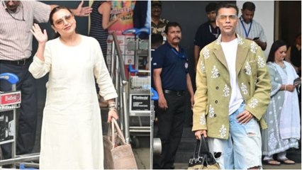Video: Rani Mukerji, Karan Johar head to New Delhi for National Awards