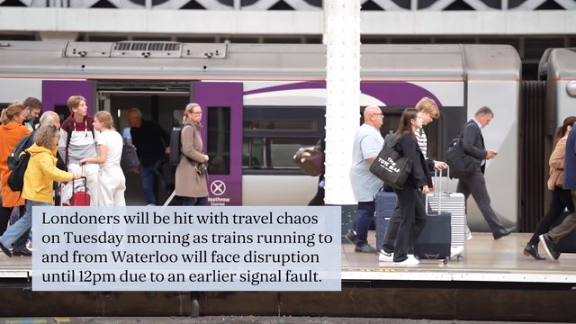 Commuter chaos as Waterloo faces disruption until 12pm