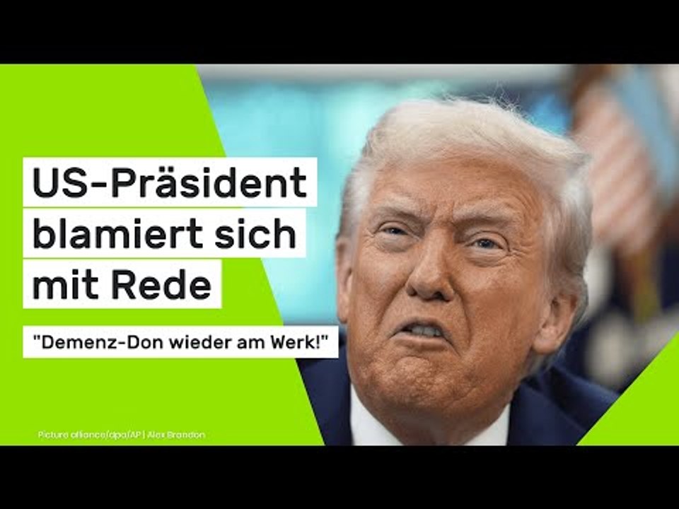Donald Trump: 'Demenz-Don wieder am Werk!' US-Präsident blamiert sich mit Rede