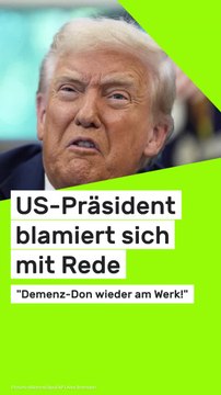 No Glomex Donald Trump: Demenz-Don wieder am Werk! US-Präsident blamiert sich mit Rede