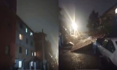 BH: ventos fortes destelham prédio no Aglomerado da Serra