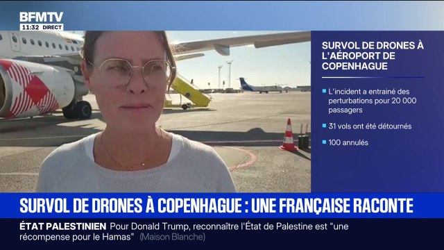 Il y avait beaucoup de policiers, des hélicoptères dans le ciel : cette Française bloquée à Copenhague raconte ce qu'il s'est passé après le survol de drones non identifiés