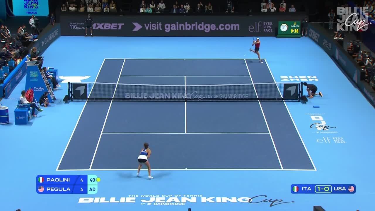 Jasmine Paolini (ITA) v Jessica Pegula (USA) | 2025 Billie Jean King Cup Final | Match Highlights