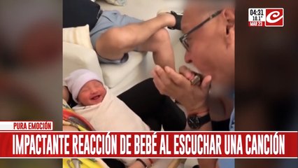 Así reaccionó al oír la canción que le tocaban cuando estaba dentro del vientre