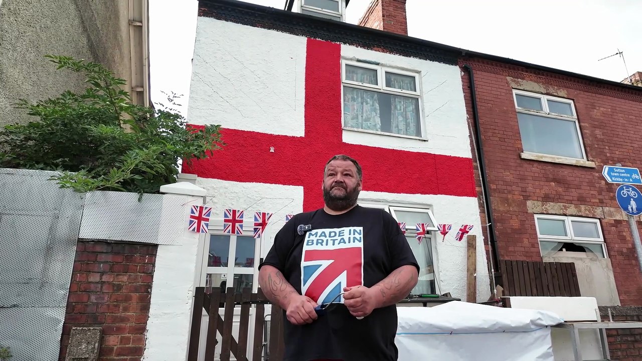 Neighbours fear for property values after giant Union Flag painted on Sutton house
