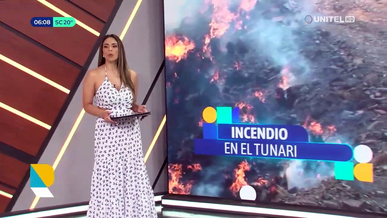 Dos incendios movilizaron a personal de emergencia en Cochabamba, el más extenso fue del Parque Tunari