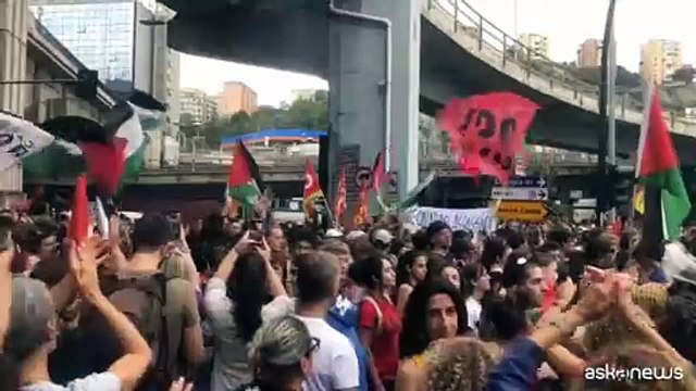 Sciopero per Gaza, il corteo a Genova, Staccioli(Usb): è solo inizio