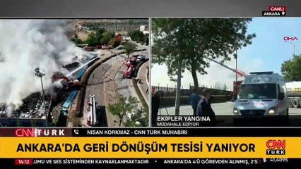 SON DAKİKA... Ankara'da geri dönüşüm tesisinde yangın