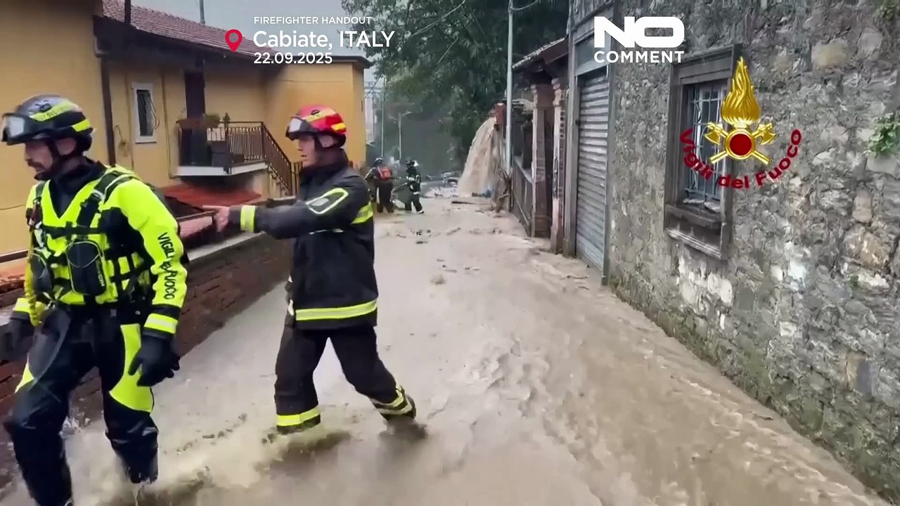 Heftiger Regen verursacht Überschwemmungen und Erdrutsche in Norditalien
