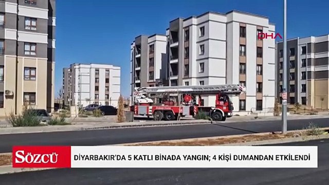 Diyarbakır’da 5 katlı binada yangın; 4 kişi dumandan etkilendi