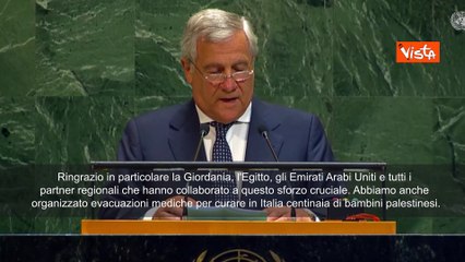 Tajani a Onu cita Papa Leone: Non abbandonare speranza pace. A Gaza unica soluzione due Stati