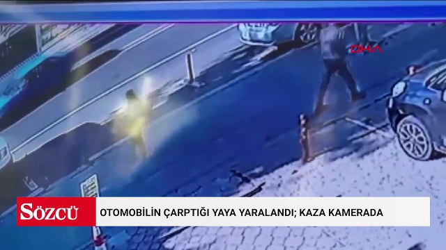 Otomobilin çarptığı yaya yaralandı; kaza kamerada