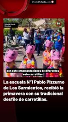 La escuela N°1 Pablo Pizzurno de Los Sarmientos, recibió la primavera con su tradicional desfile de carretillas