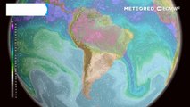 Terça-feira, 23 de setembro: Mapa de água precipitável sobre a América do Sul entre terça-feira (23) e domingo (28).