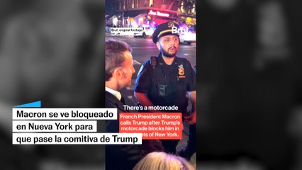 La policía bloquea el paso de Macron para dejar pasar a la comitiva de Trump
