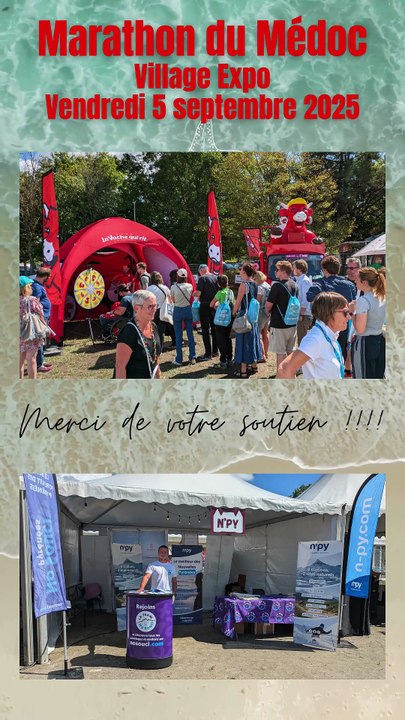 présentation caravane publicitaire Marathon du médoc 2025