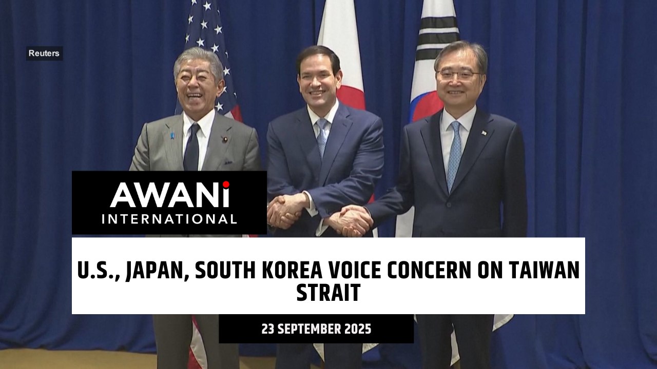 U.S., Japan, South Korea voice concern on Taiwan Strait