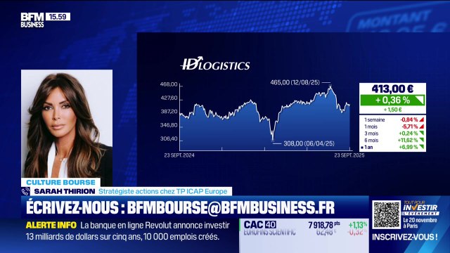 Culture Bourse : « Que penser du titre ID Logistics ? », par Julie Cohen-Heurton - 23/09
