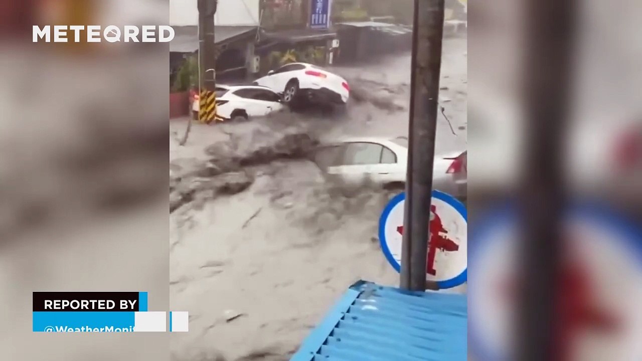 A massive river landslide wreaks havoc in Hualien, Taiwan