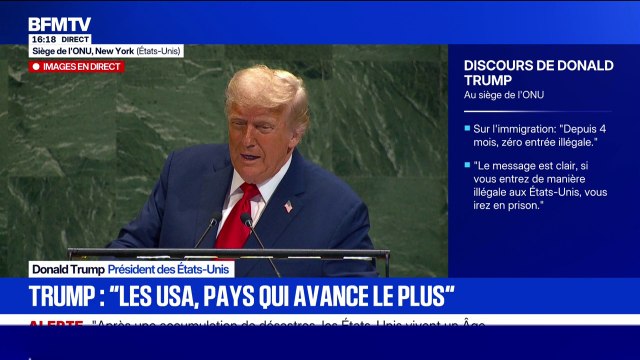 Donald Trump: Les seules choses que j'ai reçues de l'ONU c'est un escalator en panne et un prompteur saboté