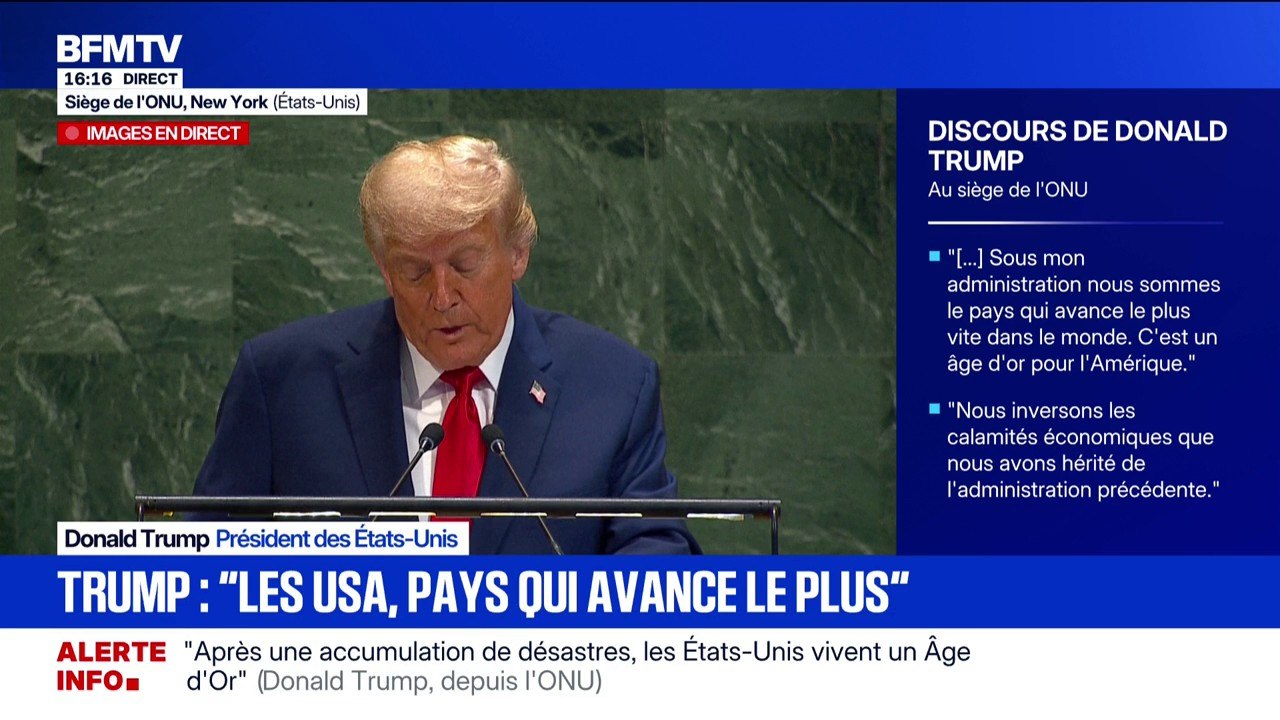Donald Trump: "En sept mois, j'ai mis fin à sept conflits interminables [...] aucun autre pays n'a réussi à faire quelque chose de cet ordre"