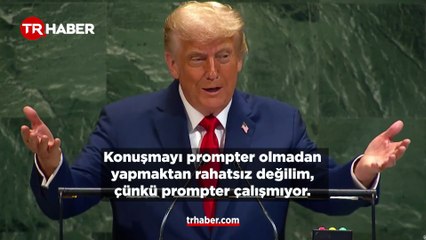 BM Genel Kurulu'nda ilginç anlar! Trump'ın konuşması sırasında prompterı çalışmadı: Başı büyük belada!