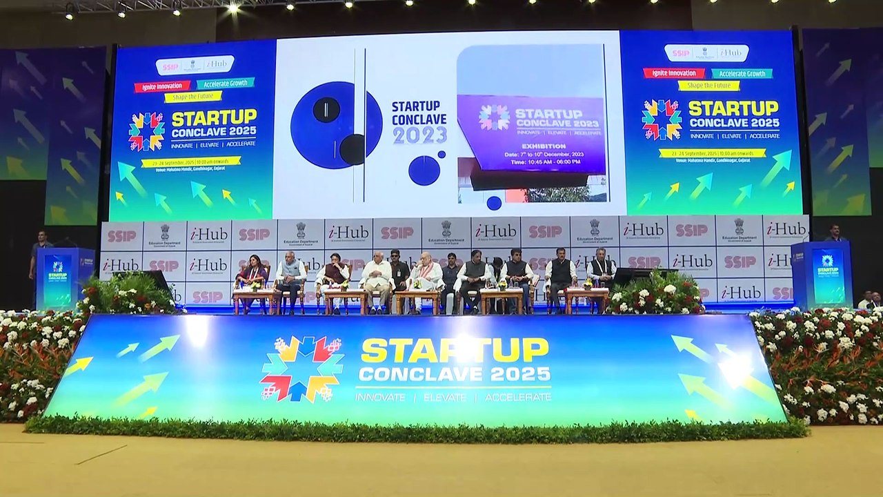 Amit Shah Union Home Minister inaugurated Startup Conclave 2025 inaugurated in #gandhinagar  #Gujarat