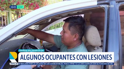 Un herido y vehículos dañados durante el despegue de un avión en el aeropuerto Jorge Wilstermann