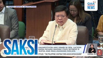 Sen. Marcoleta, kinuwestiyon ang sinabi ni Sen. Lacson na mas kinokonsidera niyang maging state witness si Engr. Hernandez kaysa ang mag-asawang discaya | Saksi