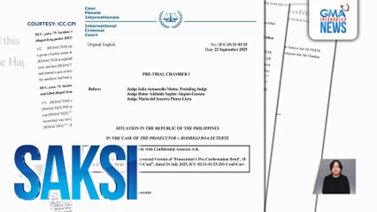 Redacted na kopya ng mga asuntong isinampa laban kay Ex-Pres. Duterte, inilabas ng ICC | Saksi