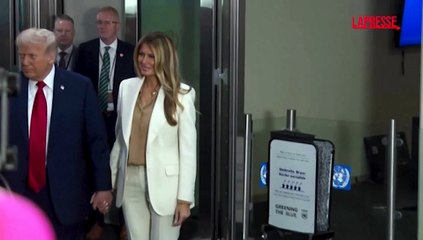 Onu, l'arrivo di Trump e la first lady Melania al Palazzo di Vetro