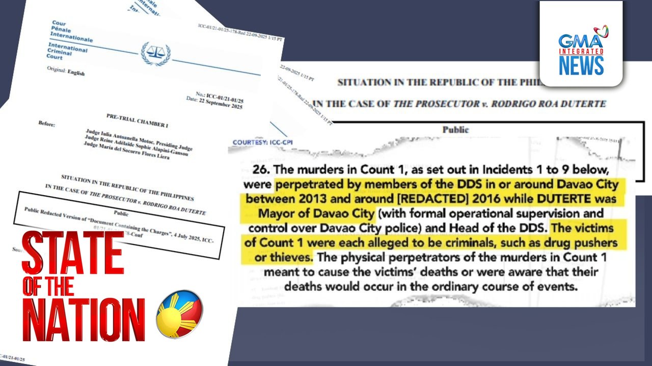 Duterte, nahaharap sa 3 counts ng Crimes Against Humanity for Murder and Attempted Murder | SONA