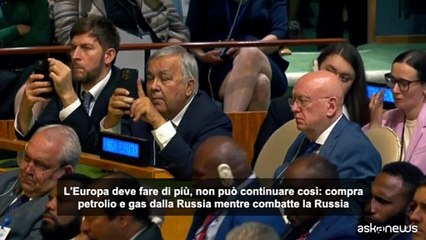 Trump all'Onu: "Europa smetta subito di comprare petrolio russo"