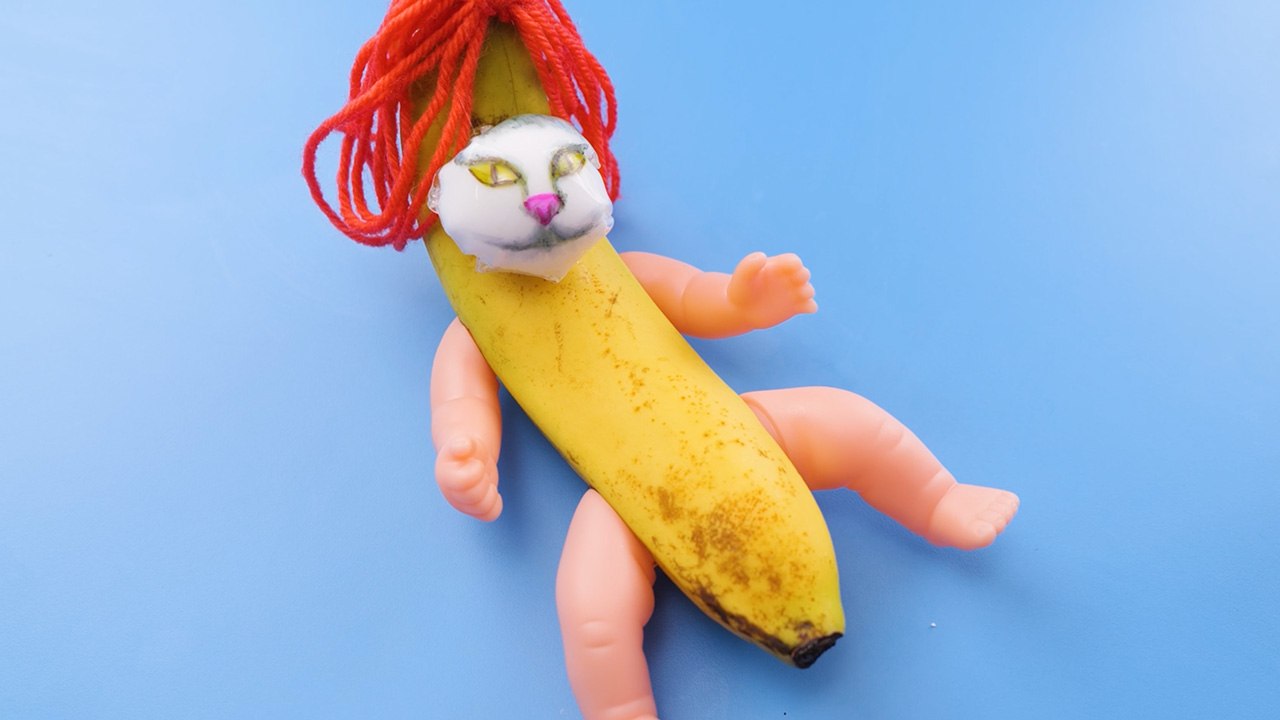 DIY Banana Makeover 😍 Turning Fruit Into Banana Kitten