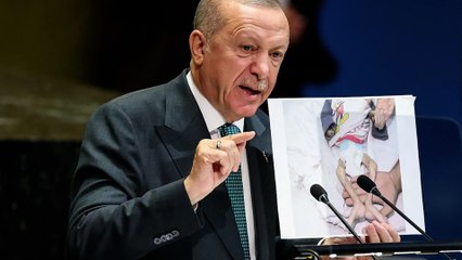 Erdogan muestra fotos de víctimas en Gaza y denuncia las matanzas de Israel: "Son seres humanos"