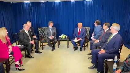 El Presidente Javier Milei y su comitiva mantuvo una reunión bilateral con el Presidente de los Estados Unidos, Donald Trump, en Nueva York