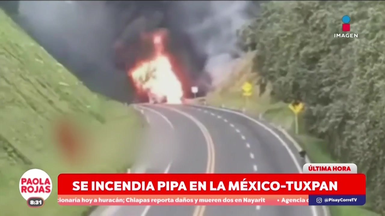 Volcadura de pipa causa incendio en carretera México-Tuxpan | DPC con Paola Rojas