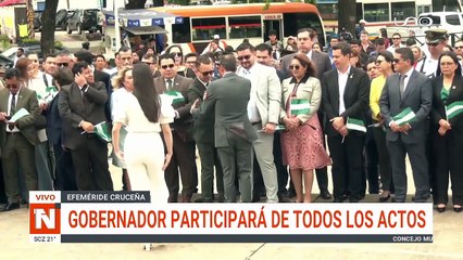 Gobernador da la agenda por la celebración de los 215 años de Santa Cruz