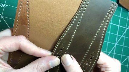 Women Wallet Leather Pattern with Zipper Brown Card Holder Template PDF Large