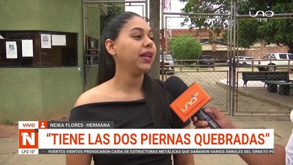 "Tiene fracturas en las dos piernas", hermana de hombre caído de segundo piso.