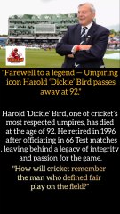#DickieBird #Cricket #Umpire #Legend #BreakingNews #Sports #DailyMention